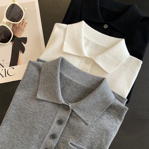 高品LP春夏知识分子针织Polo衫休闲通勤精梳棉短袖T恤 商品图12