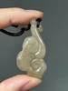 黑沁白玉灵芝如意形吊坠，顺丰包邮 商品缩略图14