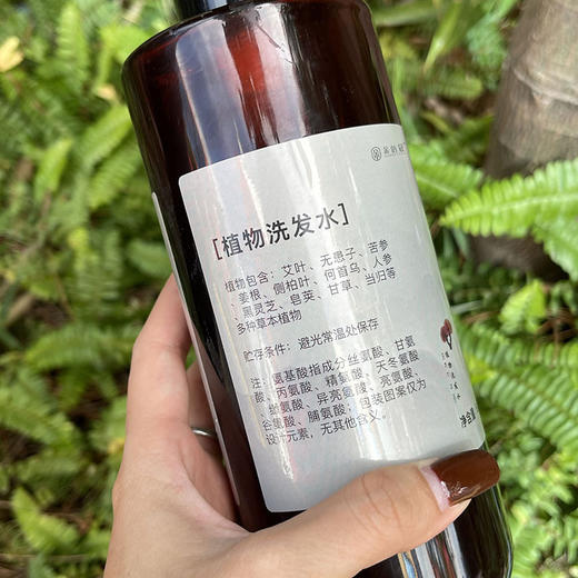 【2瓶】侧柏叶植物洗发水、不含硅油、多种植物配方、人参姜根何首乌植物护发、500ml/瓶-54 商品图4