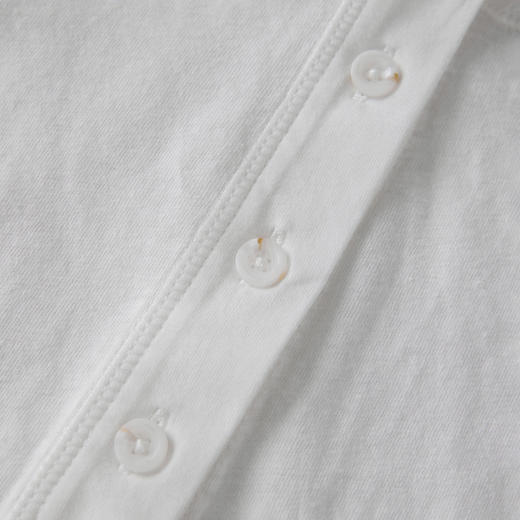 ROMI STUDIO“松弛气息”100%棉经典亨利领宽松长袖T恤 RW25SSG0145 商品图3