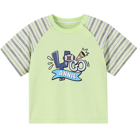 男童圆领短袖针织衫夏季新款安奈儿童装实体店同款XB521601 商品图7