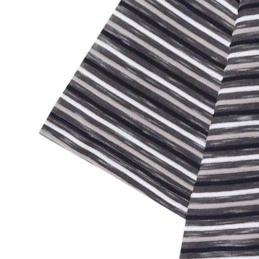 T2980夏季高级感新款韩版撞色条纹刺绣标圆领短袖T恤情侣复古套头上衣 商品图4