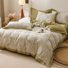 自然醒宽边三层纱提花四件套100全棉1.5米被套床单三件套床笠床品JY 商品缩略图6