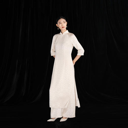 吉祥衣家新中式国风复古春夏新款礼服高端气质显瘦修身改良旗袍 商品图1