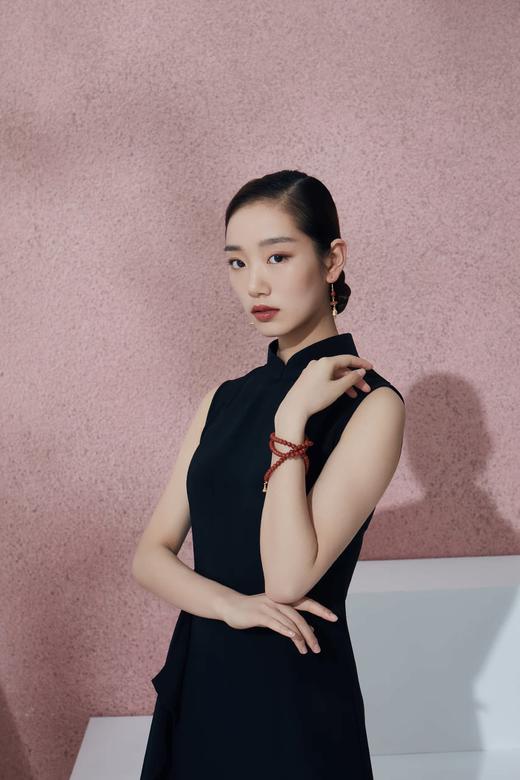 吉祥衣家中国风新中式复古女装2025新款春款双栖蝶长裙修身连衣裙 商品图1