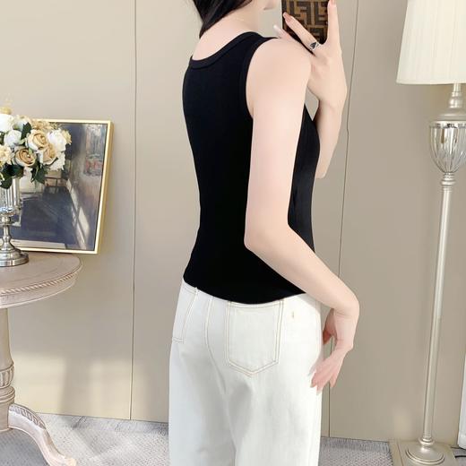 【99元2件】女士夏季鱼骨背心针织棉背心宽肩带背心（带胸垫）【FF25503】 商品图4