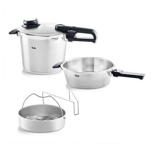 德国进口菲仕乐（Fissler）味达维皇家系列高压锅套组
（6升+3,5升+锅盖+蒸笼） 商品图4