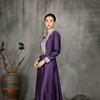 吉祥衣家紫色新中式国风气质优雅减龄礼服高端女装玹音绘锦连衣裙 商品缩略图1