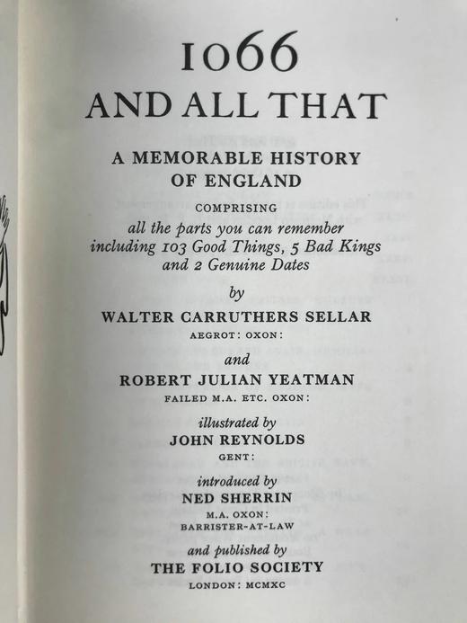 沃尔特·卡拉瑟斯-塞拉尔《1066年以来英国简史》（1990） 配多幅插图 精装32开带书匣 商品图2