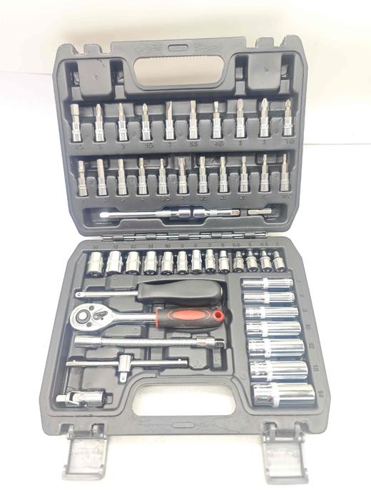 【货号04159】53件套汽修套装多功能工具套盒1/4小飞棘轮扳手组合套筒组套工具 商品图5