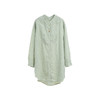 绽放旅行女装204朵/嫩芽绿衬衫色织亚麻酵磨洗小立领中长款外套 商品缩略图4