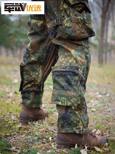 【德国德军原品】户外丛林斑点IDZ战术防蚊虫作战工装多袋直筒长裤子ds(sj) 商品图1