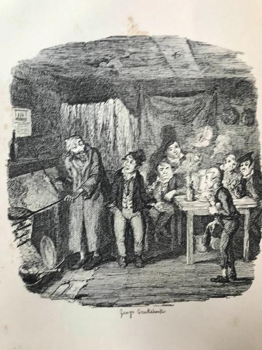 约19世纪后期 狄更斯《雾都孤儿》 8幅插图 真皮精装36开 商品图6