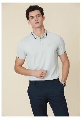 SANY男士商务轻薄翻领T恤320C