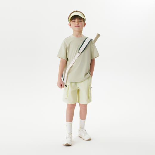 【凉感透气】马克珍妮男女童字母运动短袖T恤 儿童上衣夏装550665 商品图1