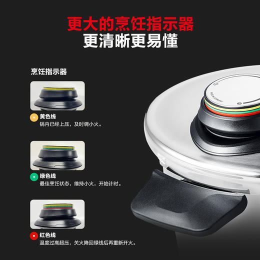 德国进口菲仕乐（Fissler）味达维皇家系列高压锅6升带蒸笼 商品图4