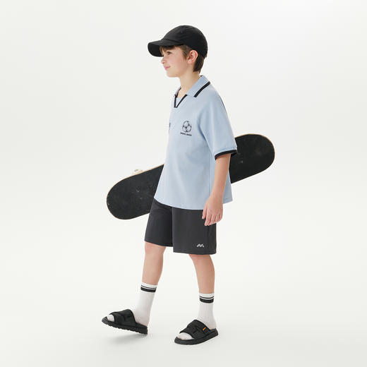 【凉感快干】马克珍妮男童运动短袖polo衫 儿童T恤夏装新款550551 商品图2