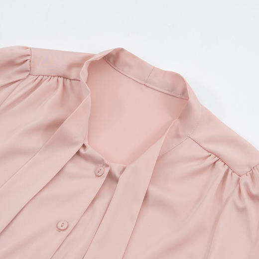 茧墨 法式浪漫飘带丝滑段面衬衫 商品图1