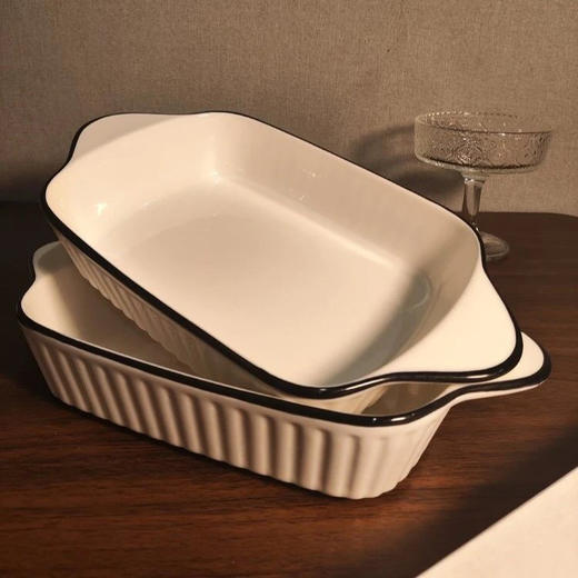 紧急清仓⚠️4个到手39.9❗CUNYONG存咏双耳风琴盘 出口级品质餐具 双耳结构 釉下彩工艺 1300°C高温烧成 适用烤箱微波炉基地直邮 商品图2