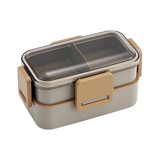 日本进口Skater抗菌双层饭盒淡紫灰色 商品图1