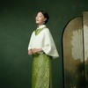 吉祥衣家新中式国风秋冬保暖气质复古白色女装花落菩提斗篷披肩 商品缩略图3