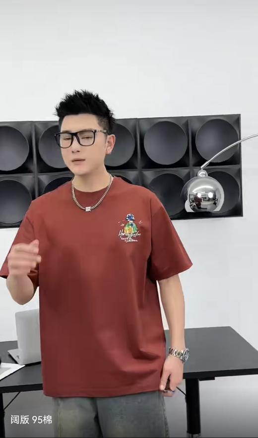 83186枣红T恤 商品图0