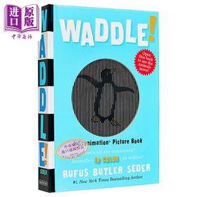 预售 【中商原版】视觉书 摇摇摆摆地走 Waddle 英文原版 会动的书 动画书 A Scanimation Picture Book 趣味童书 活动与玩具书