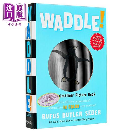 预售 【中商原版】视觉书 摇摇摆摆地走 Waddle 英文原版 会动的书 动画书 A Scanimation Picture Book 趣味童书 活动与玩具书 商品图0
