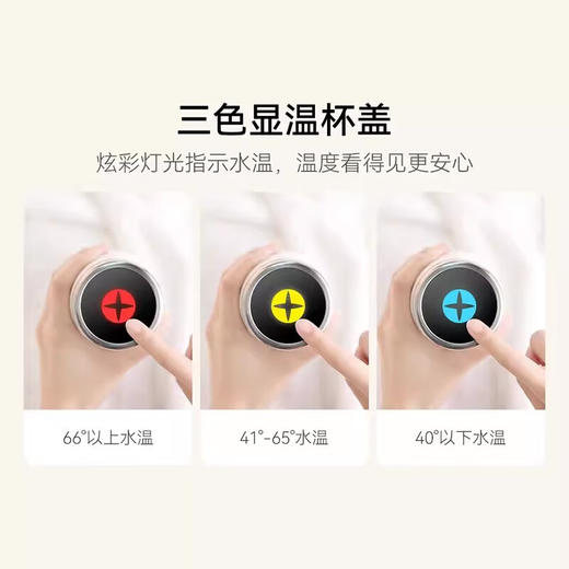 红帕 智能55℃杯快速降温杯316不锈钢创意变温五十五度杯可定制礼物杯 第三代-冰川白-触摸版M1s- 200ml 商品图2