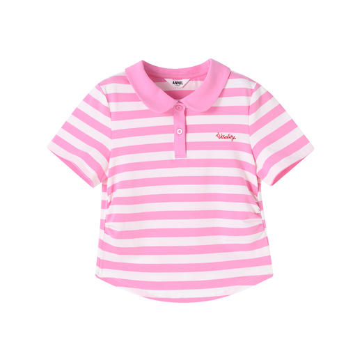 【实体店同款】女童翻领短袖针织衫夏季新款安奈儿童装AG521718 商品图6