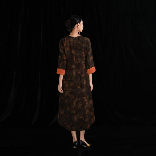 吉祥衣家新中式国风春夏新款高端气质显瘦修身女装落英昭昭连衣裙 商品图2