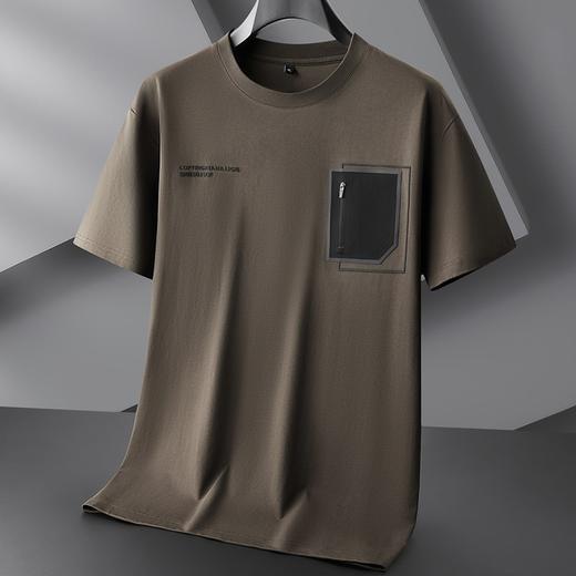 【丝光棉】【DPF】大依优型大码短袖T恤夏季新款圆领半袖大码丝光棉上衣肥佬宽松休闲男士 商品图2