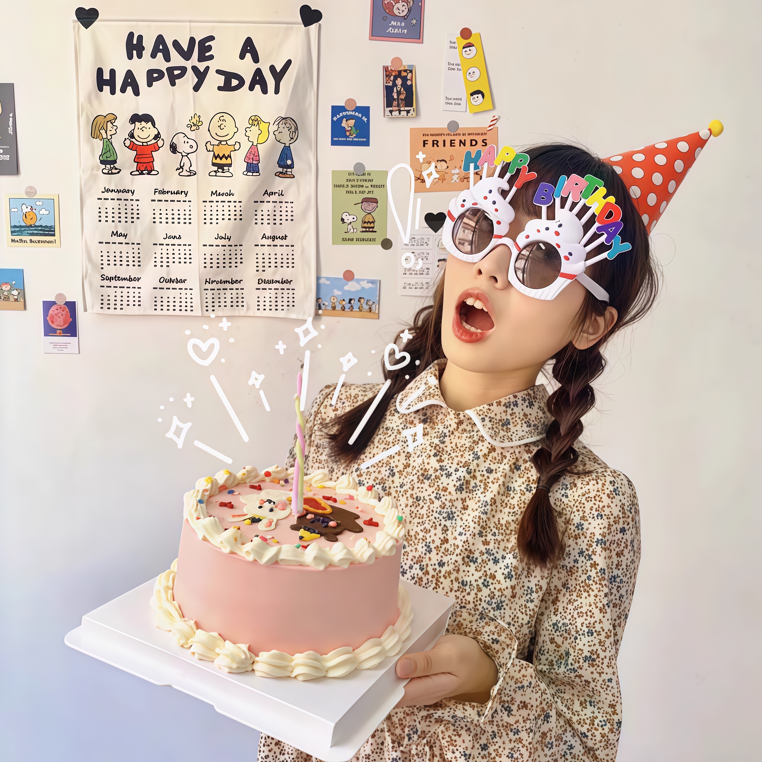 沙雕搞怪生日眼镜