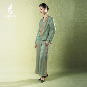 吉祥衣家新中式国风复古春夏新款高端气质女装瞻望远裤子