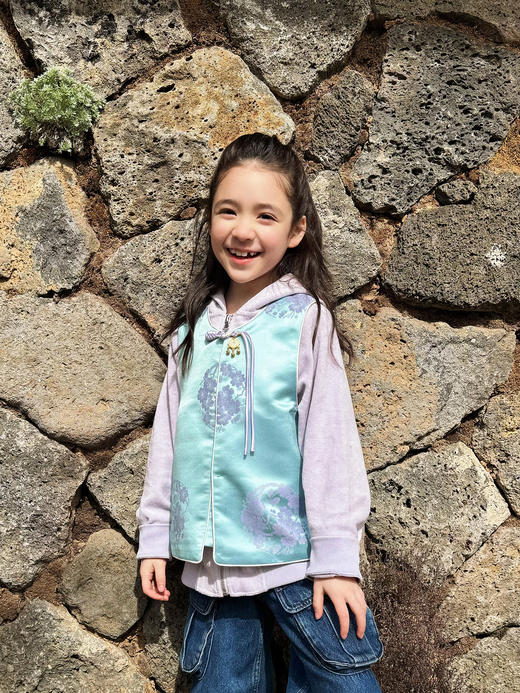 盛唐牡丹| 儿童系列|Kids 君子梅团花纹马甲 商品图1