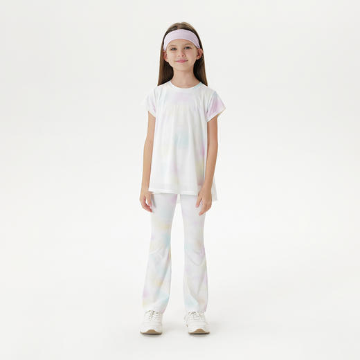 【凉感防晒】马克珍妮女童透气假两件T恤 儿童背心夏装新款550381 商品图1