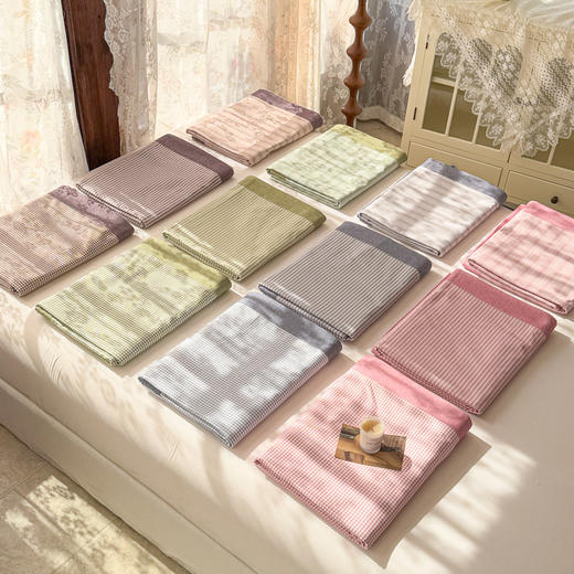 自然醒宽边纯棉老粗布床单单件简约纯棉被单宿舍单人枕套三件套夏季新款JY 商品图13