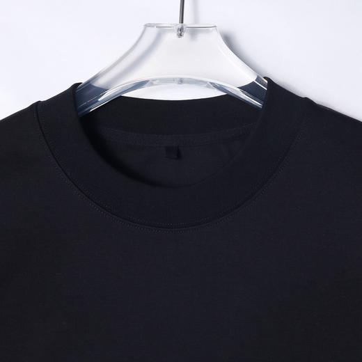 38838夏季高级感新款韩版简约纯色拼接圆领短袖T恤休闲百搭时尚上衣 商品图2