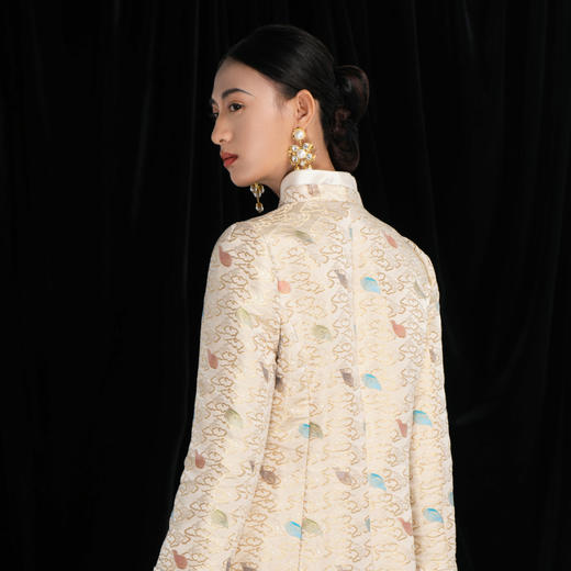 吉祥衣家国潮老云锦提花中式轻奢小香风百搭女装高驰邈邈上衣外套 商品图1