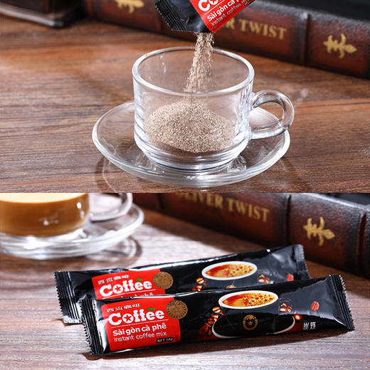 越南进口西贡三合一炭烧速溶咖啡900-1800g 商品图3
