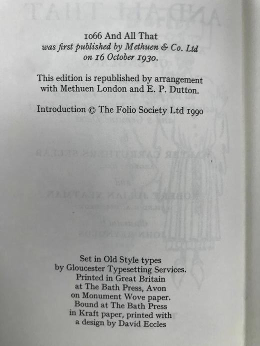 沃尔特·卡拉瑟斯-塞拉尔《1066年以来英国简史》（1990） 配多幅插图 精装32开带书匣 商品图3