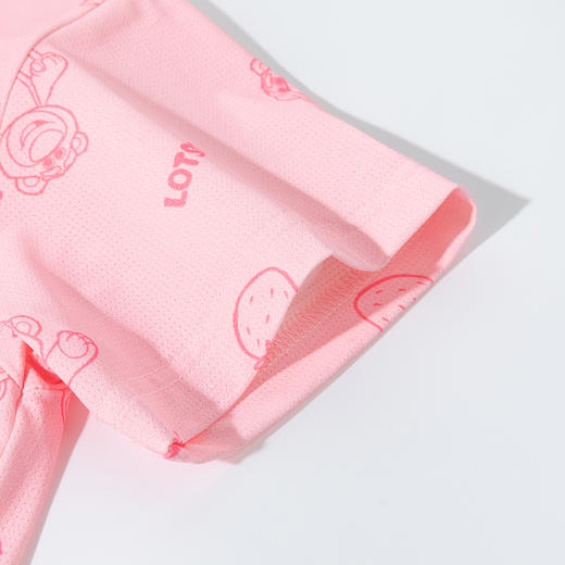 迪士尼【草莓熊凉感套装】25夏新款女童冰感短袖T恤透气短裤运动套装ZD2ET041 商品图7