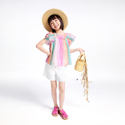 【实体店同款】女童短袖上衣夏季新款安奈儿童装AG521669 商品图3