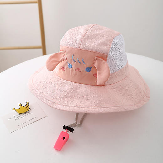 【网眼设计透气舒适，防晒遮阳】卡通宝宝帽子 春夏季网眼渔夫帽 幼儿遮阳防晒帽 男女童出游太阳帽萌-QQ 商品图5