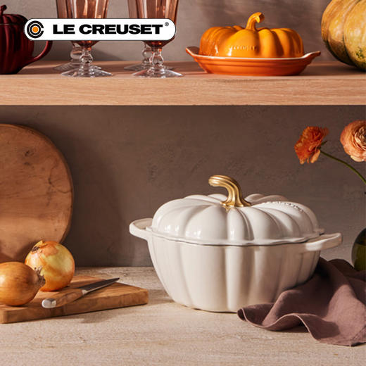 法国进口（Le Creuset）酷彩南瓜铸铁锅24cm3.7L白色 商品图2