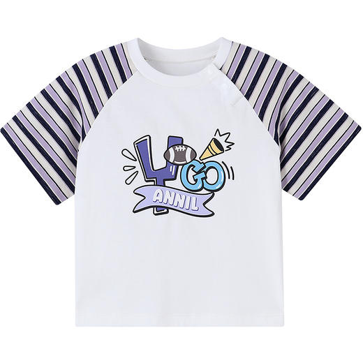 男童圆领短袖针织衫夏季新款安奈儿童装实体店同款XB521601 商品图6