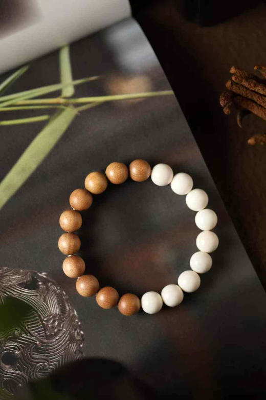 老山檀香-鹿角【鸣安】手串10mm*19颗 商品图0