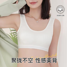 【新疆棉柔软透气】内衣女聚拢舒适无钢圈大包裹收副乳美背文胸罩时光昔颜