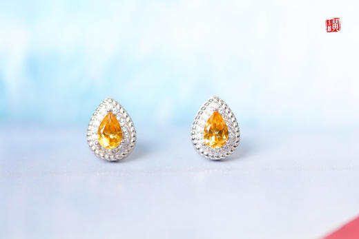 【嫣然】黄水晶耳钉 商品图0
