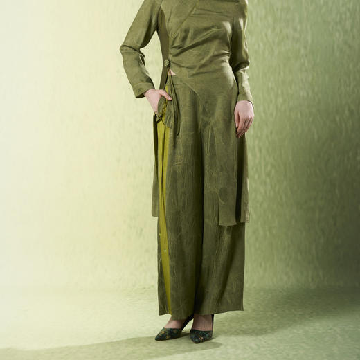 吉祥衣家新中式国风春夏新款高端气质显瘦修身女装忆江南裤子 商品图1